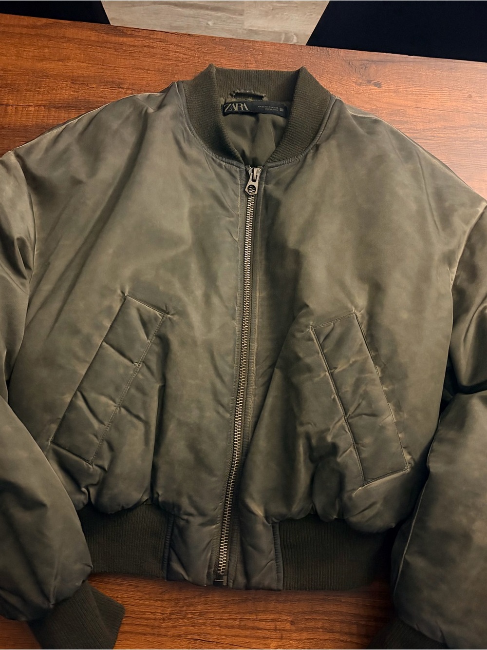 ZARA Olive Bomber Jacket - Women's